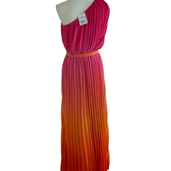 Flying Tomato Vibrant Pink and Orange One-Shoulder Dress - Picture 2 of 6
